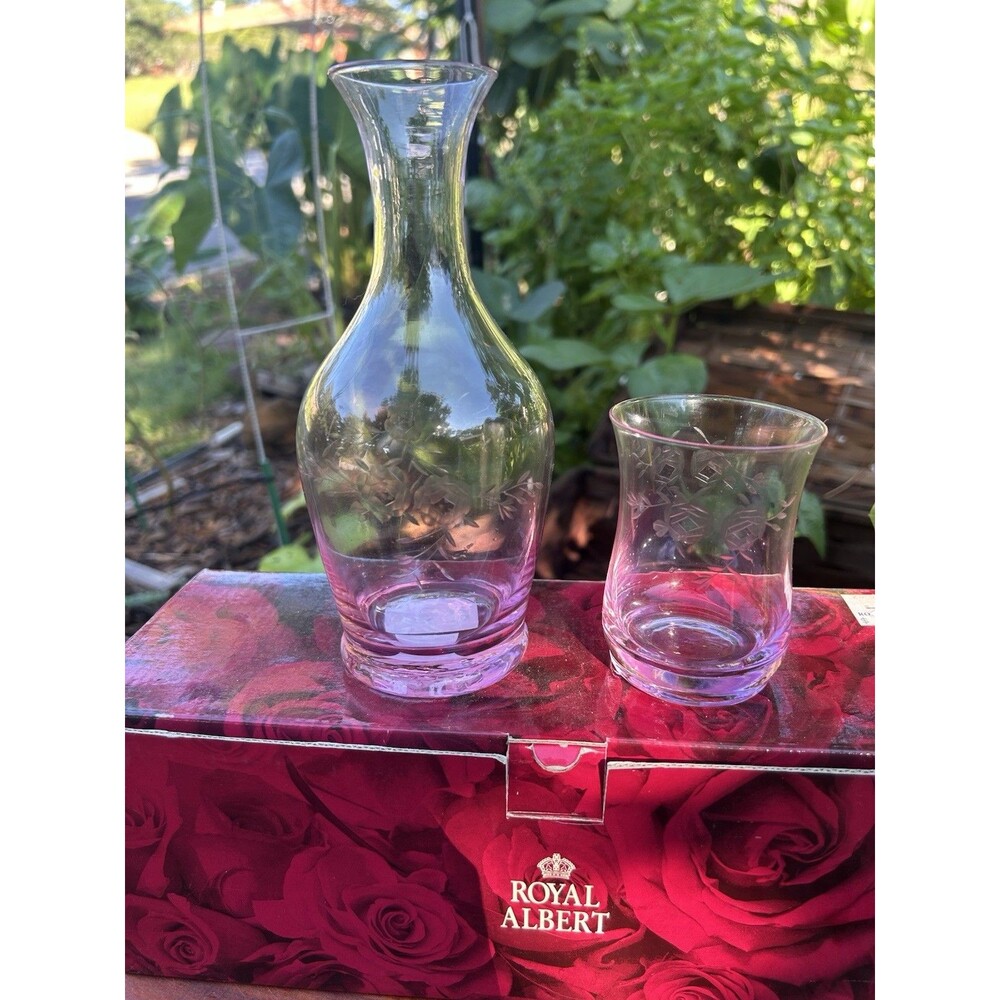 Royal Albert Old Country Roses 2 Pc Nite Set Carafe & Tumbler Original Box